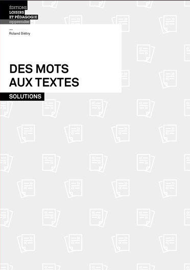 Des Mots aux textes