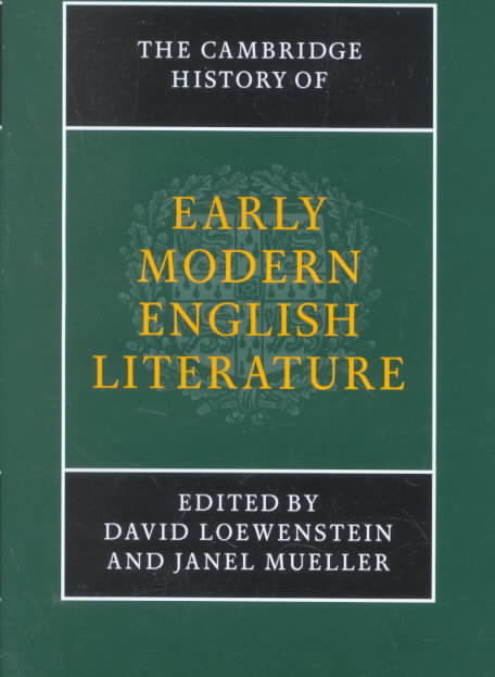 The Cambridge History of Early Modern English Literature