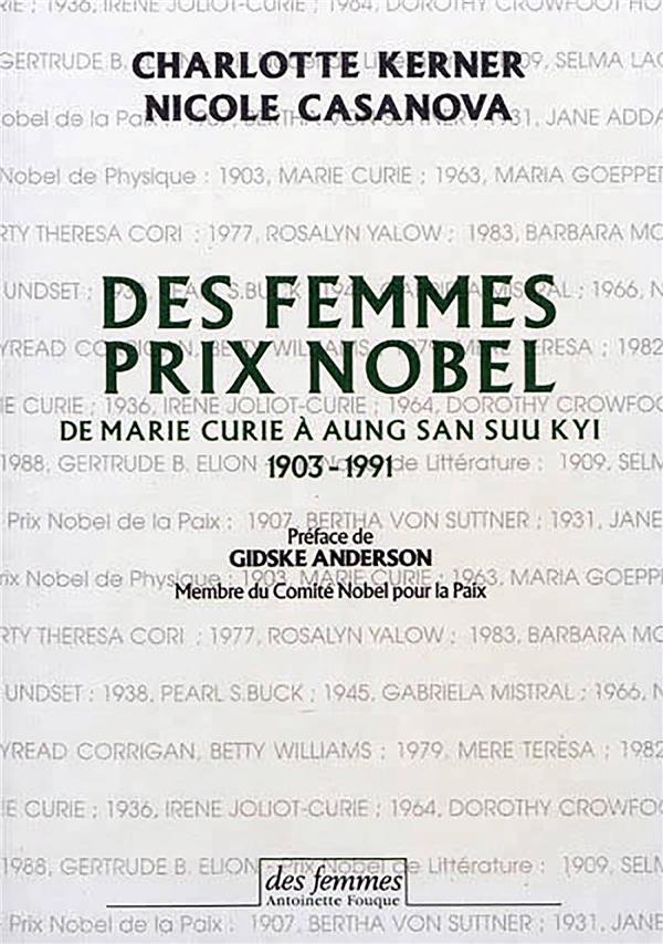 Des femmes prix Nobel